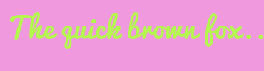 Image with Font Color B4F74F and Background Color F099DE